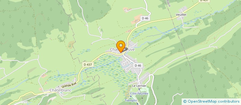 localisation de l'entreprise P.P.T.P. PASCAL PAGNIER TRAVAUX PUBLICS  CHAUX-NEUVE