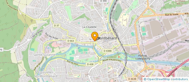 localisation de l'entreprise P POULET  MONTBELIARD