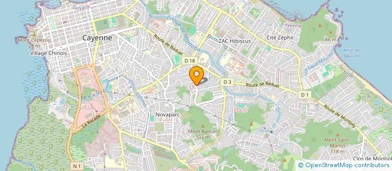 localisation de l'entreprise P PRODUCTION  CAYENNE