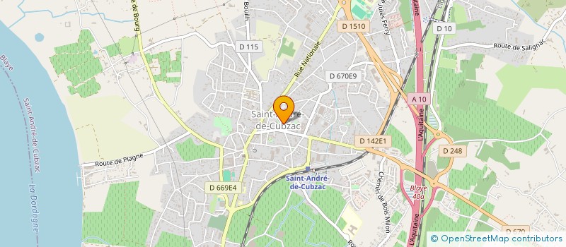 localisation de l'entreprise P&R à SAINT-ANDRE-DE-CUBZAC