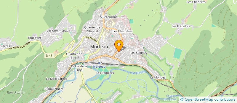 localisation de l'entreprise P&R  MORTEAU