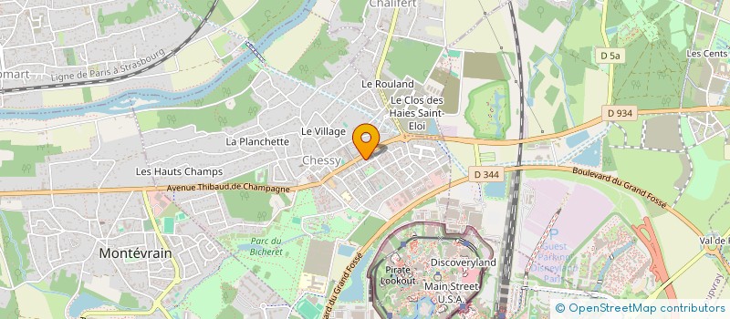 localisation de l'entreprise P.R.A.S FINEXP à CHESSY