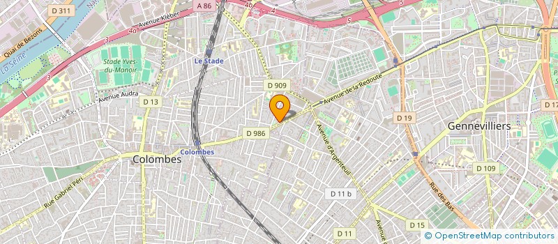 localisation de l'entreprise P R B à COLOMBES