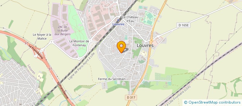 localisation de l'entreprise P.R. BTP à LOUVRES