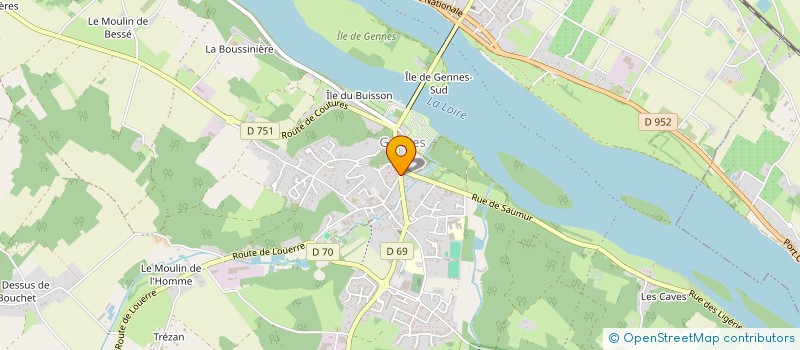 localisation de l'entreprise P.R.C.  GENNES-VAL-DE-LOIRE