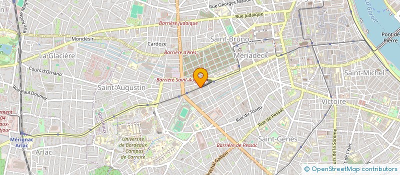 localisation de l'entreprise P.R.C.I.  BORDEAUX