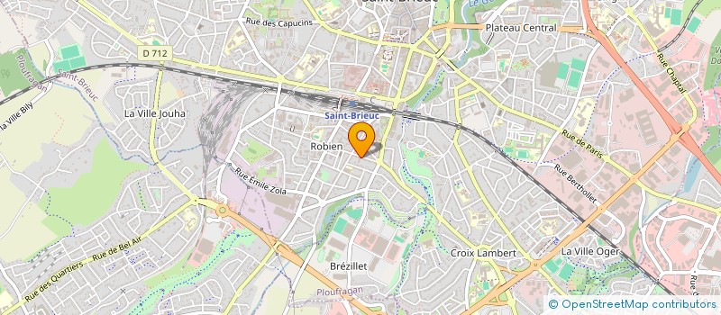 localisation de l'entreprise P.R.C.PEINTURES REVETEMENTS CLOISONS à SAINT-BRIEUC