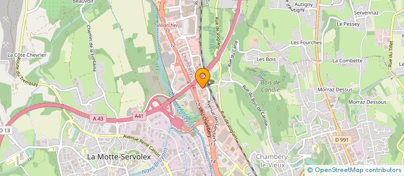 localisation de l'entreprise P.R.D. PISCINES à CHAMBERY