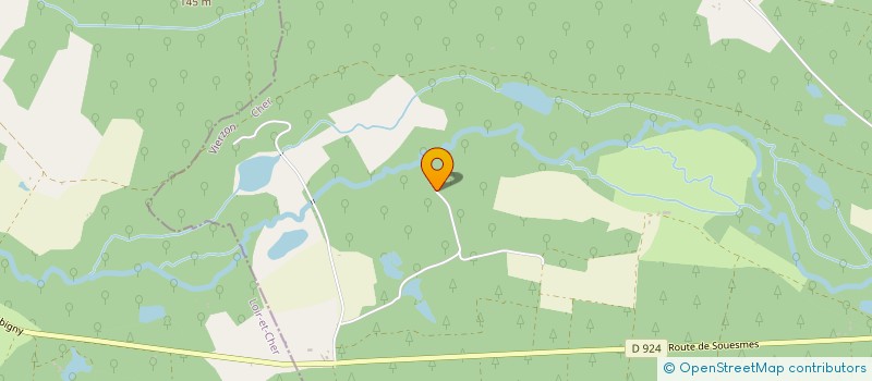 localisation de l'entreprise P.R. FORET  MENETREOL-SUR-SAULDRE