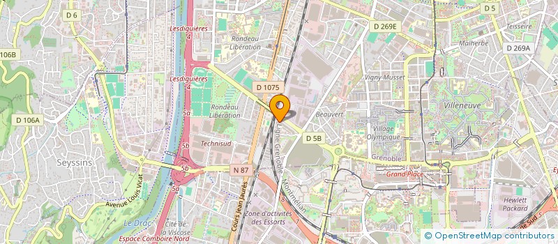 localisation de l'entreprise P.R.I BATIMENT  GRENOBLE