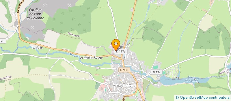 localisation de l'entreprise P.R.INDUSTRIE  ARNAY-LE-DUC