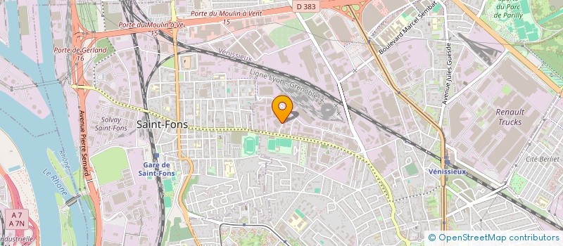 localisation de l'entreprise P.R.L à VENISSIEUX