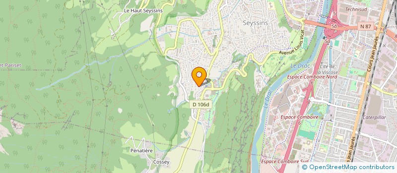 localisation de l'entreprise P.R.N.I.& ETANCHEITE à SEYSSINS