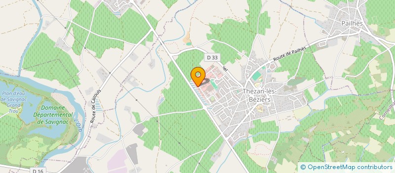 localisation de l'entreprise P.R.O.S à THEZAN-LES-BEZIERS