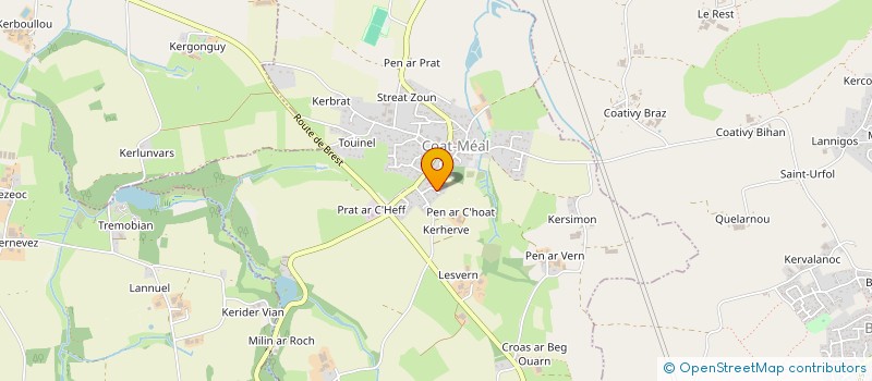 localisation de l'entreprise P.R.P.  COAT-MEAL