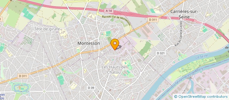 localisation de l'entreprise P.R.S. à MONTESSON