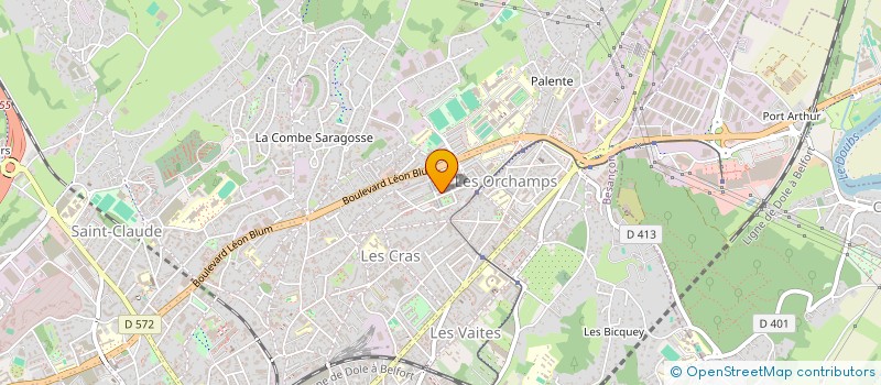 localisation de l'entreprise P.R.T.B 25 à BESANCON