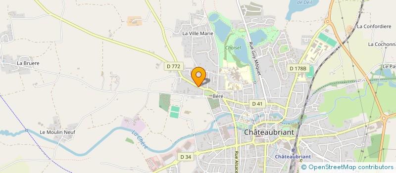 localisation de l'entreprise P. RABINE DEVELOPPEMENT à CHATEAUBRIANT