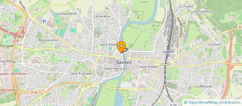 localisation de l'entreprise P RAVON  SAINTES