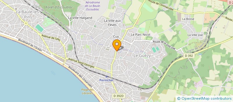 localisation de l'entreprise P. RENAUD PLOMBERIE & CHAUFFAGE  LA BAULE-ESCOUBLAC