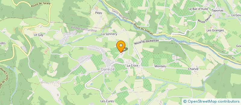 localisation de l'entreprise P.S.  VINDRY-SUR-TURDINE