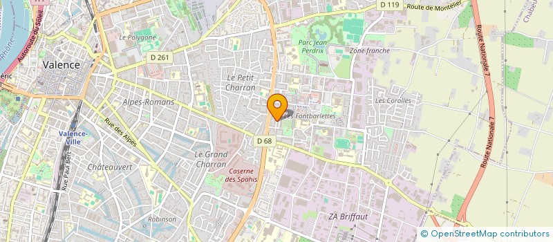 localisation de l'entreprise P.S.B. à VALENCE