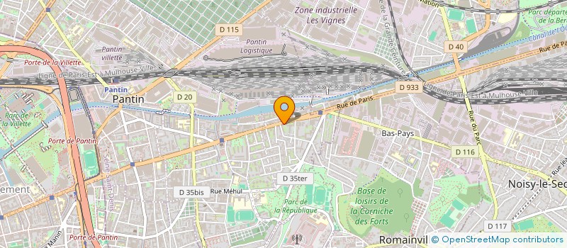 localisation de l'entreprise P.S.CONTACT  PANTIN