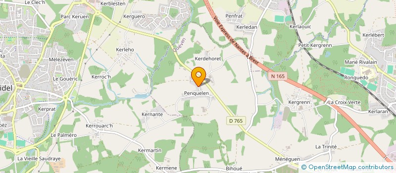 localisation de l'entreprise P S D PLATRERIE STAFF DECORATION  QUEVEN