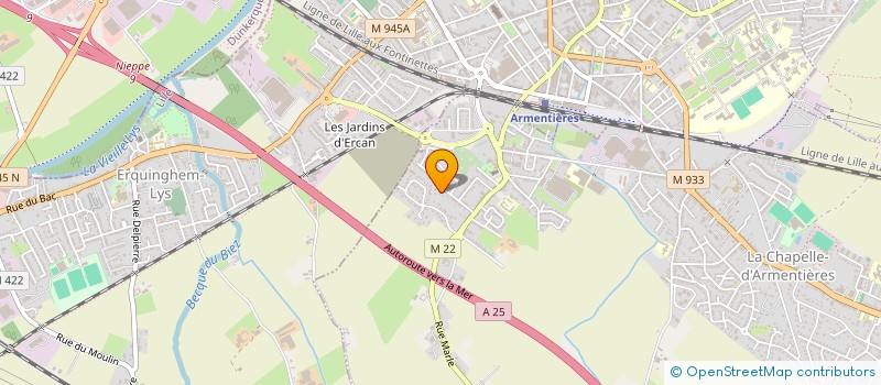 localisation de l'entreprise P.S.E.A  LA CHAPELLE-D'ARMENTIERES