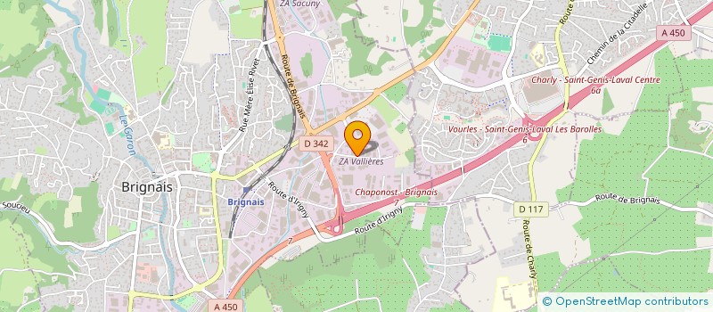 localisation de l'entreprise P.S.F.A à BRIGNAIS