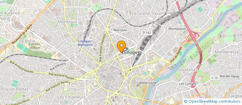 localisation de l'entreprise P S H à LIMOGES