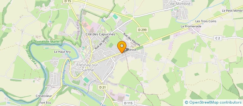 localisation de l'entreprise P.S.I. à FRESNAY-SUR-SARTHE