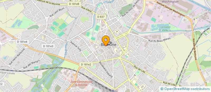 localisation de l'entreprise P.S.M. à BETHUNE