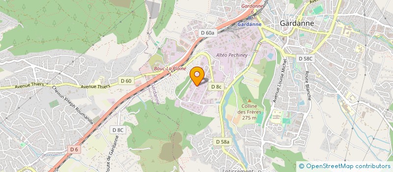 localisation de l'entreprise P.S.R à GARDANNE