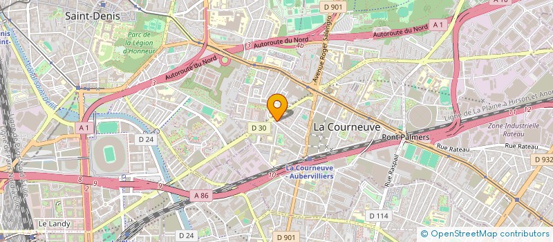 localisation de l'entreprise P.S.R à LA COURNEUVE