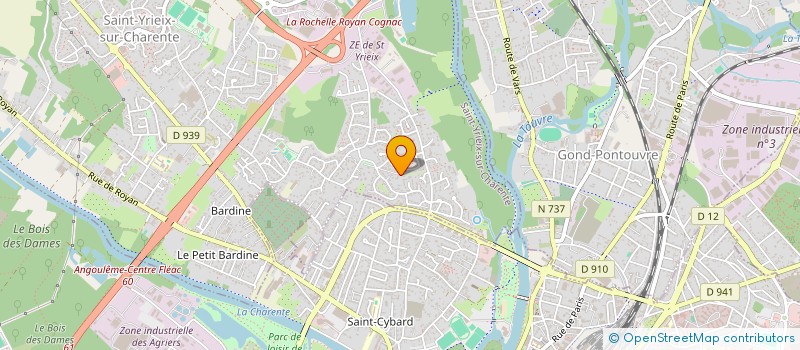 localisation de l'entreprise P S R IMMO à SAINT-YRIEIX-SUR-CHARENTE