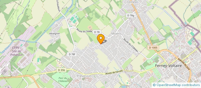 localisation de l'entreprise P.SESAM à PREVESSIN-MOENS