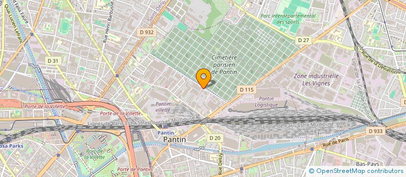 localisation de l'entreprise P.SHAMS  PANTIN