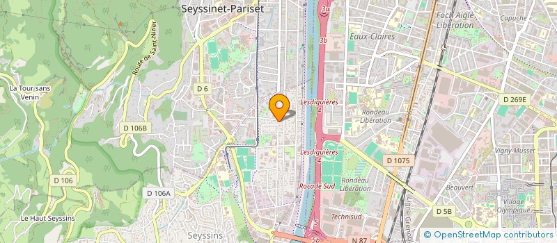 localisation de l'entreprise P-SOLUTIONS à SEYSSINS