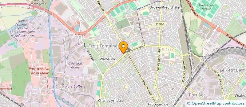 localisation de l'entreprise P.T.B.  REIMS