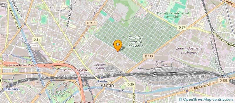 localisation de l'entreprise P.T.I - FRANCE  PANTIN