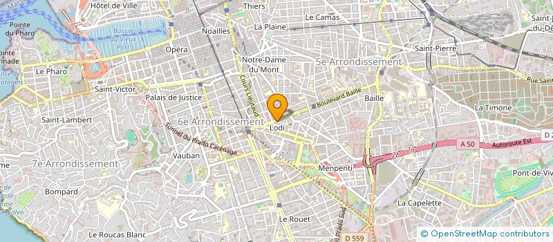 localisation de l'entreprise P.T.M. à MARSEILLE