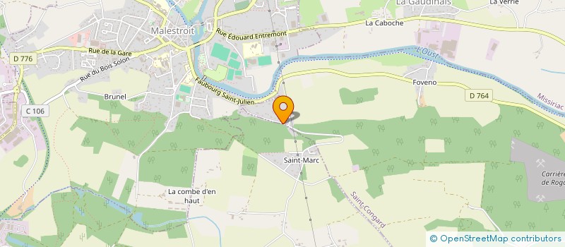 localisation de l'entreprise P.T.M.  SAINT-CONGARD