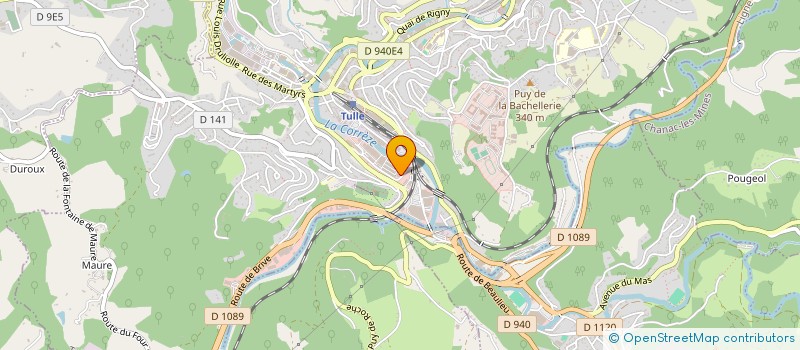 localisation de l'entreprise P'TIT BOUT EN TRAIN  TULLE