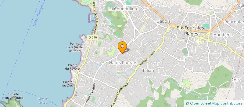 localisation de l'entreprise P'TITS BOUTS DOUCES HEURES à SIX-FOURS-LES-PLAGES
