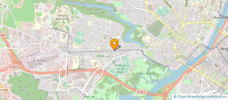 localisation de l'entreprise P'TITS POIDS CAROTTES S.A.R.L. à ANGERS