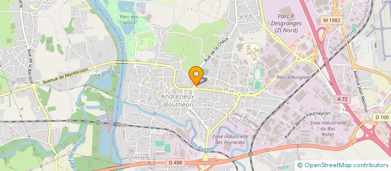 localisation de l'entreprise P&V  ANDREZIEUX-BOUTHEON