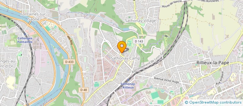 localisation de l'entreprise P.V.B.  SATHONAY-CAMP