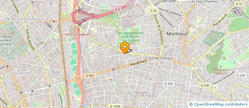 localisation de l'entreprise P.V.F à MONTREUIL