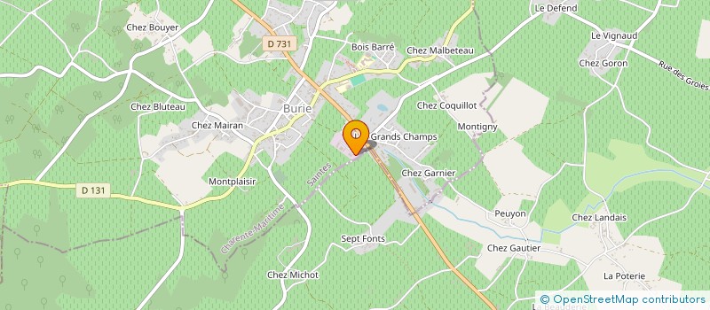 localisation de l'entreprise P.V.M.O. EXPERT PRESTATIONS VITICOLES, DE MARAICHAGE ET OSTREICOLES  BURIE